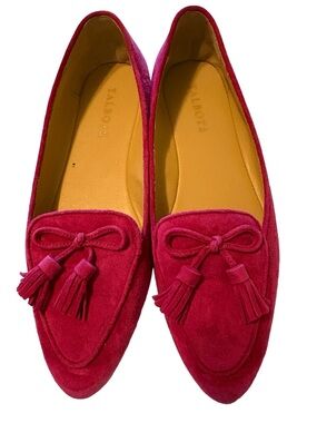 Talbots Francesca Suede Driving Moccasins with tassel Tie & Pointed Toe Size 7.5